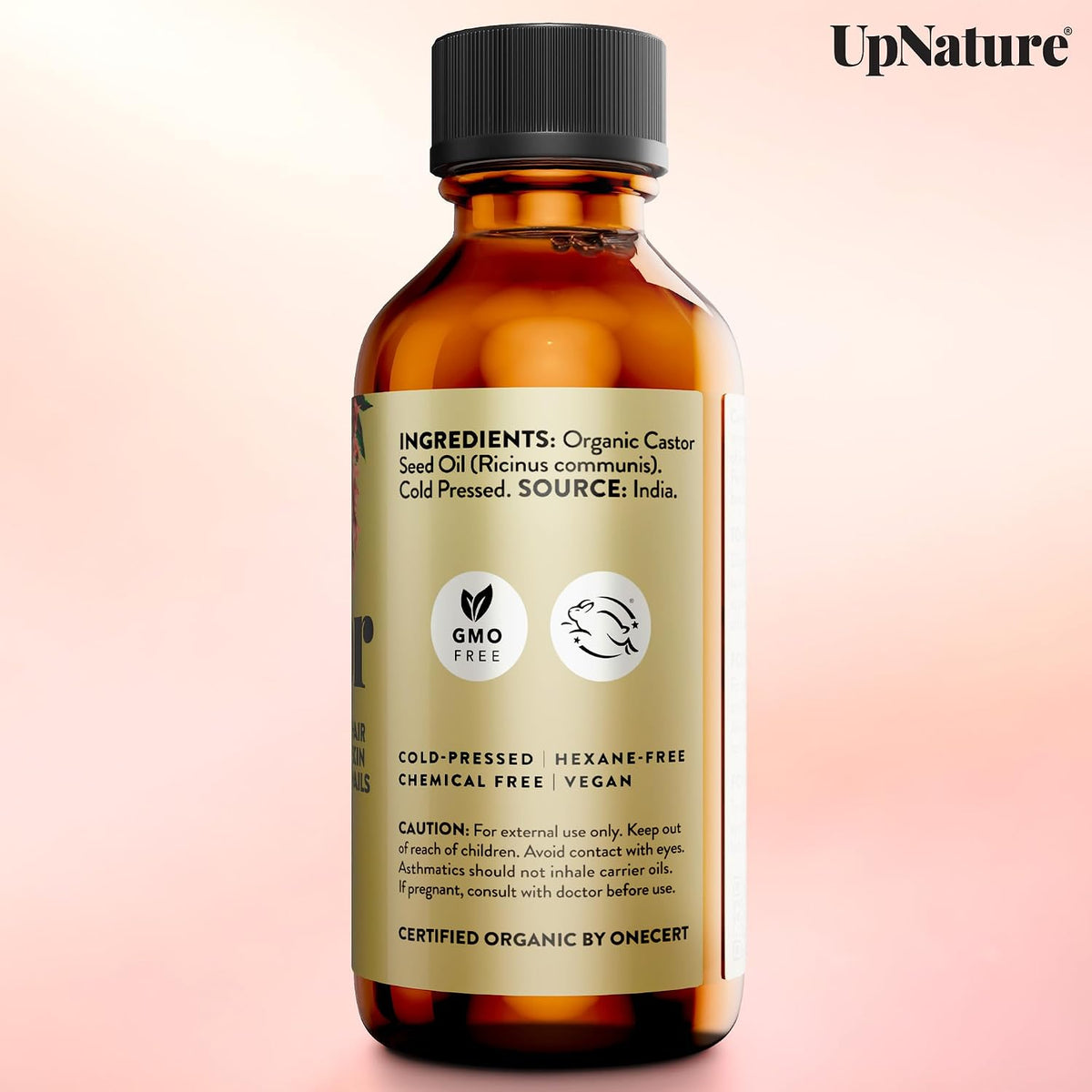 Castor Oil Eyelash & Eyebrow Growth Serum, USDA Organic, 2Oz | Includes Mascara Wand & Brow Brush Applicators - Pure Cold-Pressed Castor Oil for Lashes, Eyebrows & Hair Growth