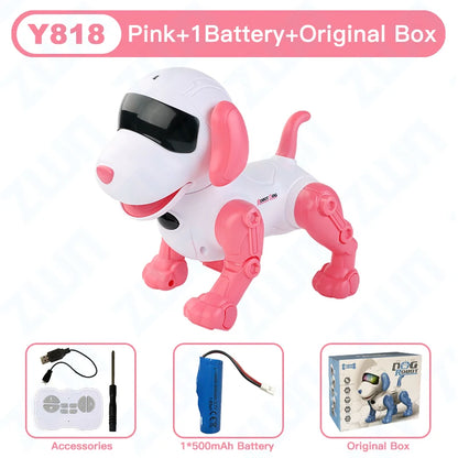 RC Robot Electronic Stunt Dog Toys Voice Command Programmable Touch-Sense with Music Song Robot Dog for Children'S Gifts
