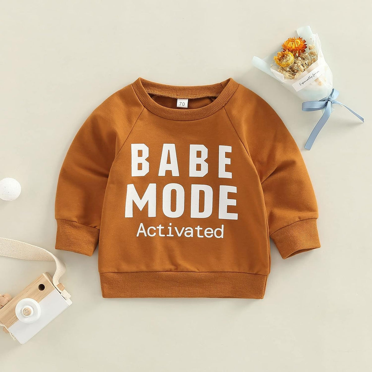 Infant Boy Sweatshirt Toddler Crewneck Sweater Newborn Baby Boy Girls Clothes Letter Printed Fall Spring Pullover Tops