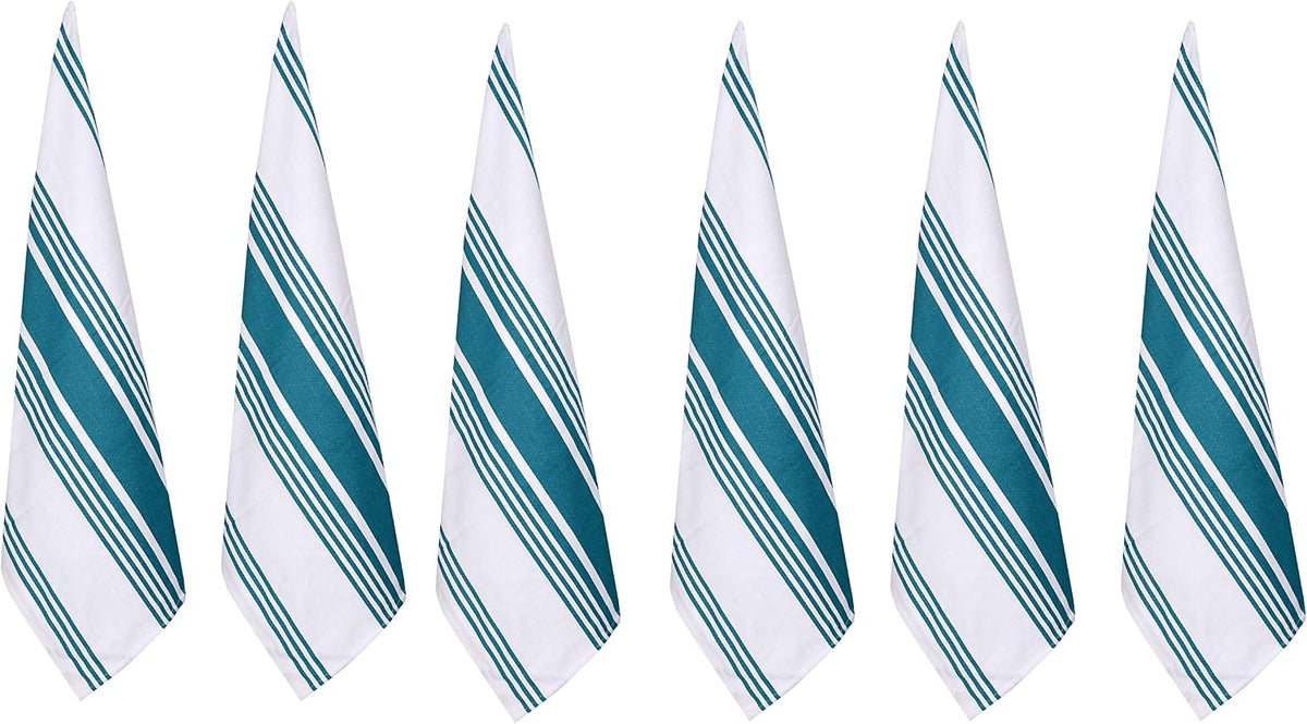 Kitchen Towels Cotton Dish Towels 20”X30” (Set of 6) Teal