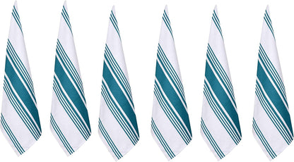 Kitchen Towels Cotton Dish Towels 20”X30” (Set of 6) Teal