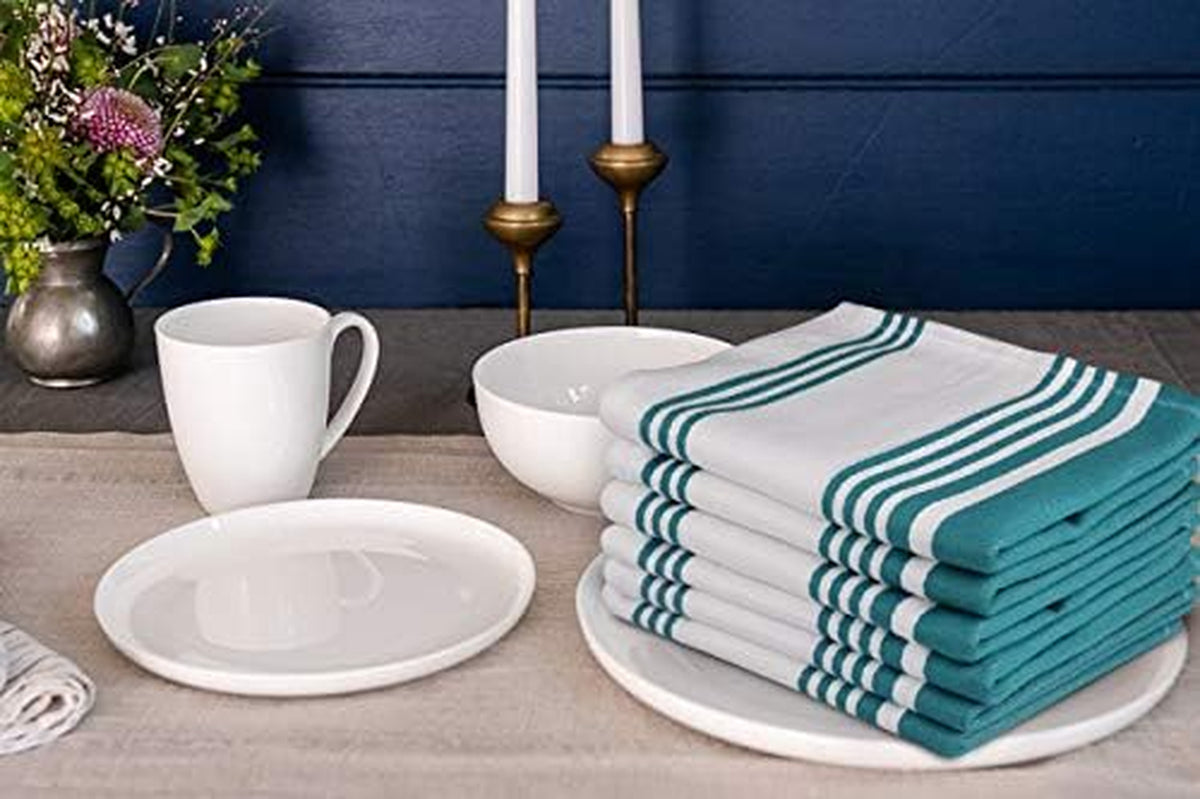 Kitchen Towels Cotton Dish Towels 20”X30” (Set of 6) Teal