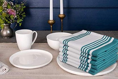 Kitchen Towels Cotton Dish Towels 20”X30” (Set of 6) Teal