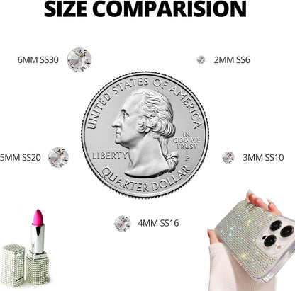 17000Pcs 4Mm Rainbow Jelly Colorful Rhinestones Gems Bedazzling Bedazze Kit, Gemstones Jewels Flatback Crystal Diamond SS16 Resin Bedazzler for Crafts Clothes Crafting Book, Bedazzled Bling B7000 Glue
