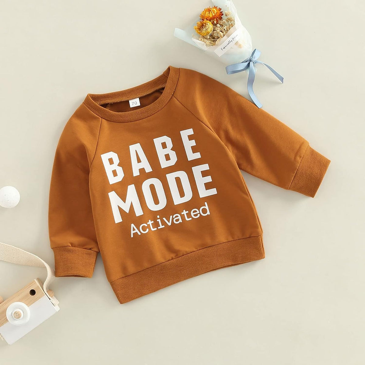 Infant Boy Sweatshirt Toddler Crewneck Sweater Newborn Baby Boy Girls Clothes Letter Printed Fall Spring Pullover Tops