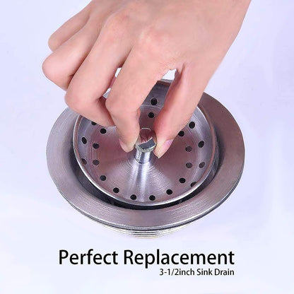 3 Pack Kitchen Sink Stopper Strainer, Kitchen Sink Basket Strainer, Kitchen Sink Stopper or Kitchen Sink Perforated Basket Drain Filter Sieve
