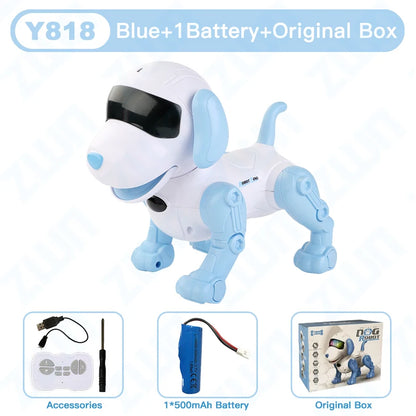 RC Robot Electronic Stunt Dog Toys Voice Command Programmable Touch-Sense with Music Song Robot Dog for Children'S Gifts