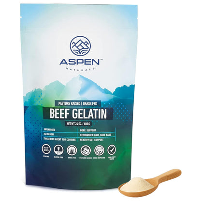 Beef Gelatin Powder 24 Oz - Unflavored, Grass Fed, Pasture-Raised, Cooking |  - 100% Grass-Fed, Pasture-Raised Beef Gelatin - Ideal for Cooking, Baking, Gummies & Marshmallows - Non-Gmo