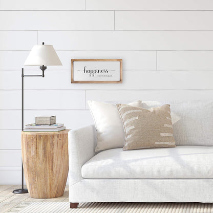 Happiness Is Homemade Kitchen Sign 8X17 Inch, Inspirational Farmhouse Decor | Easy Wall Mount Farmhouse Kitchen Decor, Solid Fir Wood, Housewarming Gift, Dining Space Wall Accent, Cozy Kitchen Decor