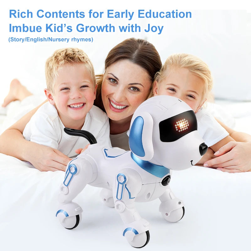 RC Robot Electronic Stunt Dog Toys Voice Command Programmable Touch-Sense with Music Song Robot Dog for Children'S Gifts