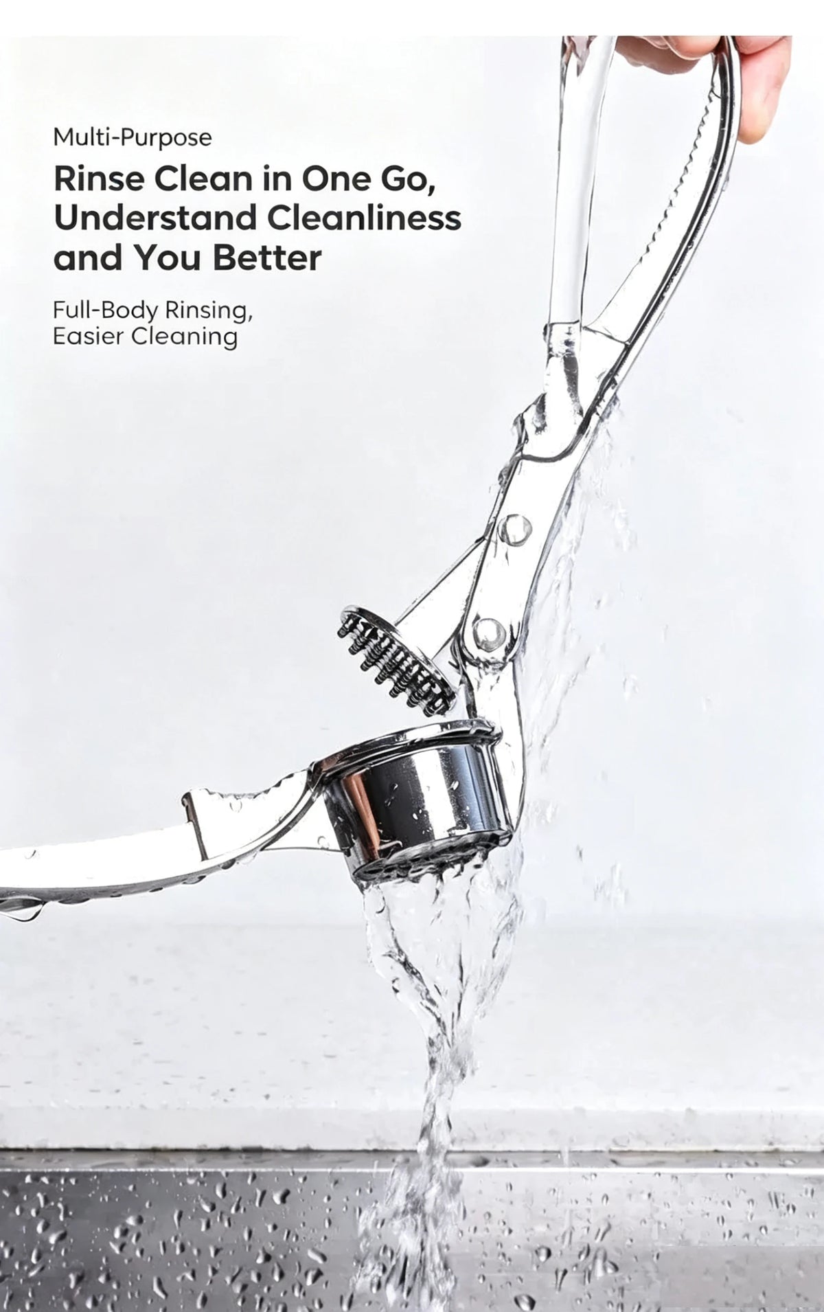 Multifunctional Garlic Press, with the Functions of Opening Bottles, Crushing Walnuts and Serving as a Kitchen Grinder