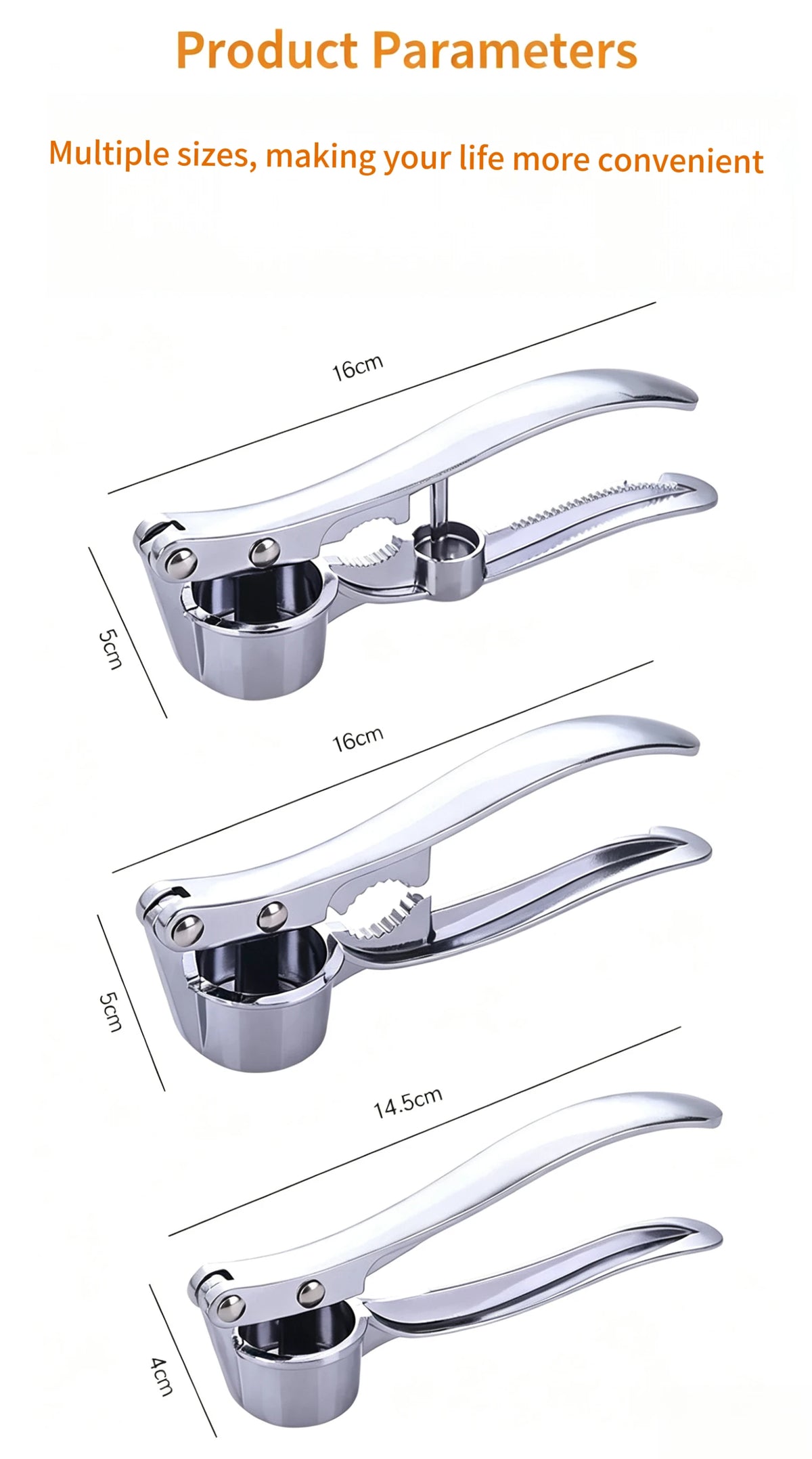 Multifunctional Garlic Press, with the Functions of Opening Bottles, Crushing Walnuts and Serving as a Kitchen Grinder