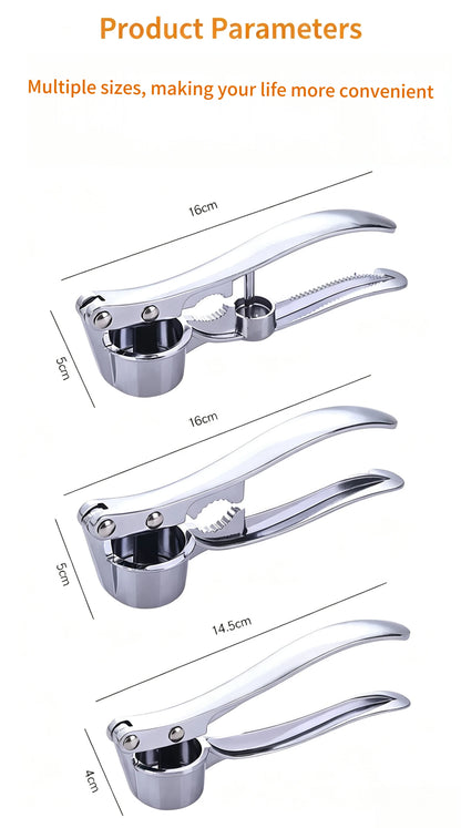 Multifunctional Garlic Press, with the Functions of Opening Bottles, Crushing Walnuts and Serving as a Kitchen Grinder
