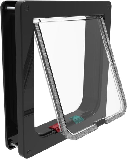 Standard Cat and Small Pet Door, Large, Black, Pets up to 20 Lbs