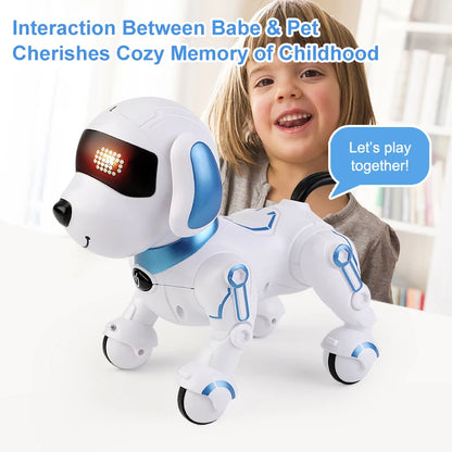 RC Robot Electronic Stunt Dog Toys Voice Command Programmable Touch-Sense with Music Song Robot Dog for Children'S Gifts