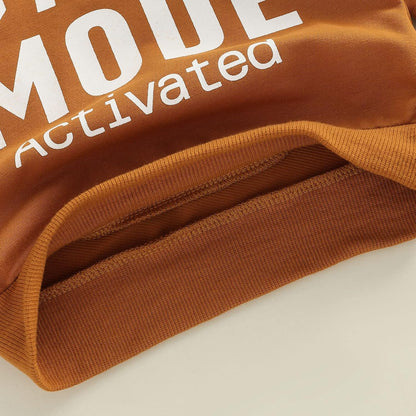 Infant Boy Sweatshirt Toddler Crewneck Sweater Newborn Baby Boy Girls Clothes Letter Printed Fall Spring Pullover Tops